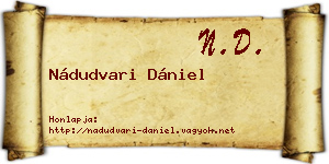Nádudvari Dániel névjegykártya